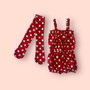 RED & WHITE POLKA DOT ROMPER